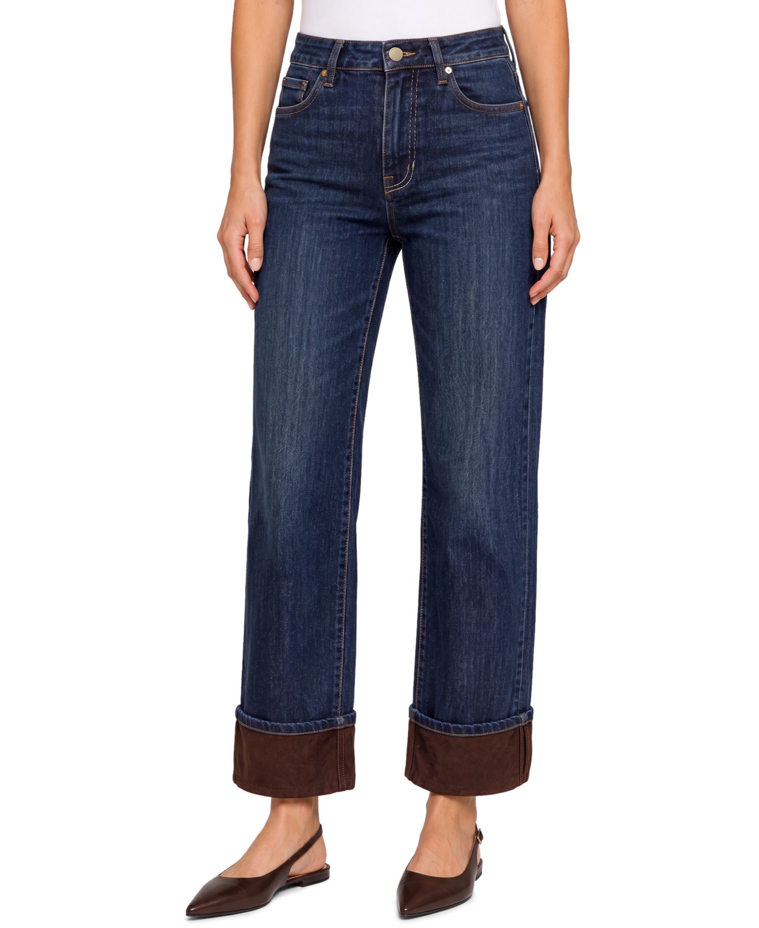 Women's Kennedy High-Rise Straight Dark-Rinse Jeans