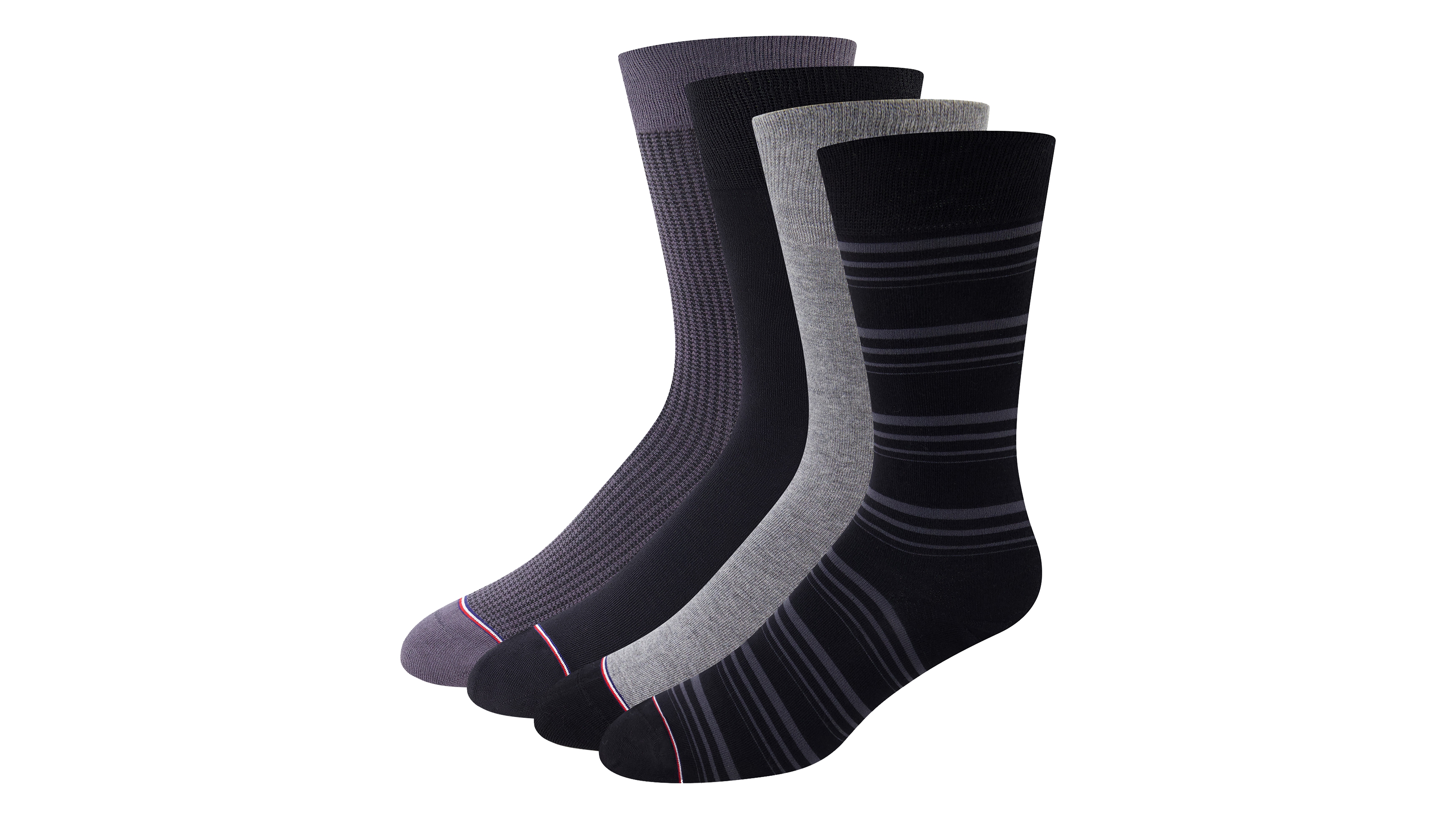 Tommy Hilfiger Men's Dress Rayon-Blend Crew Socks, 4-Pack