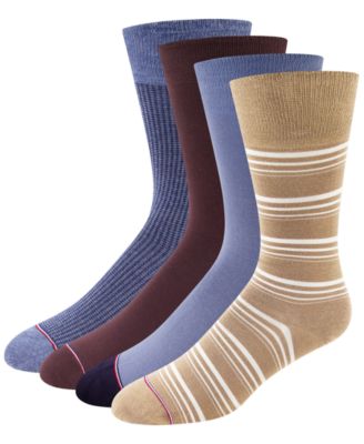 Men's Dress Rayon-Blend Crew Socks, 4-Pack