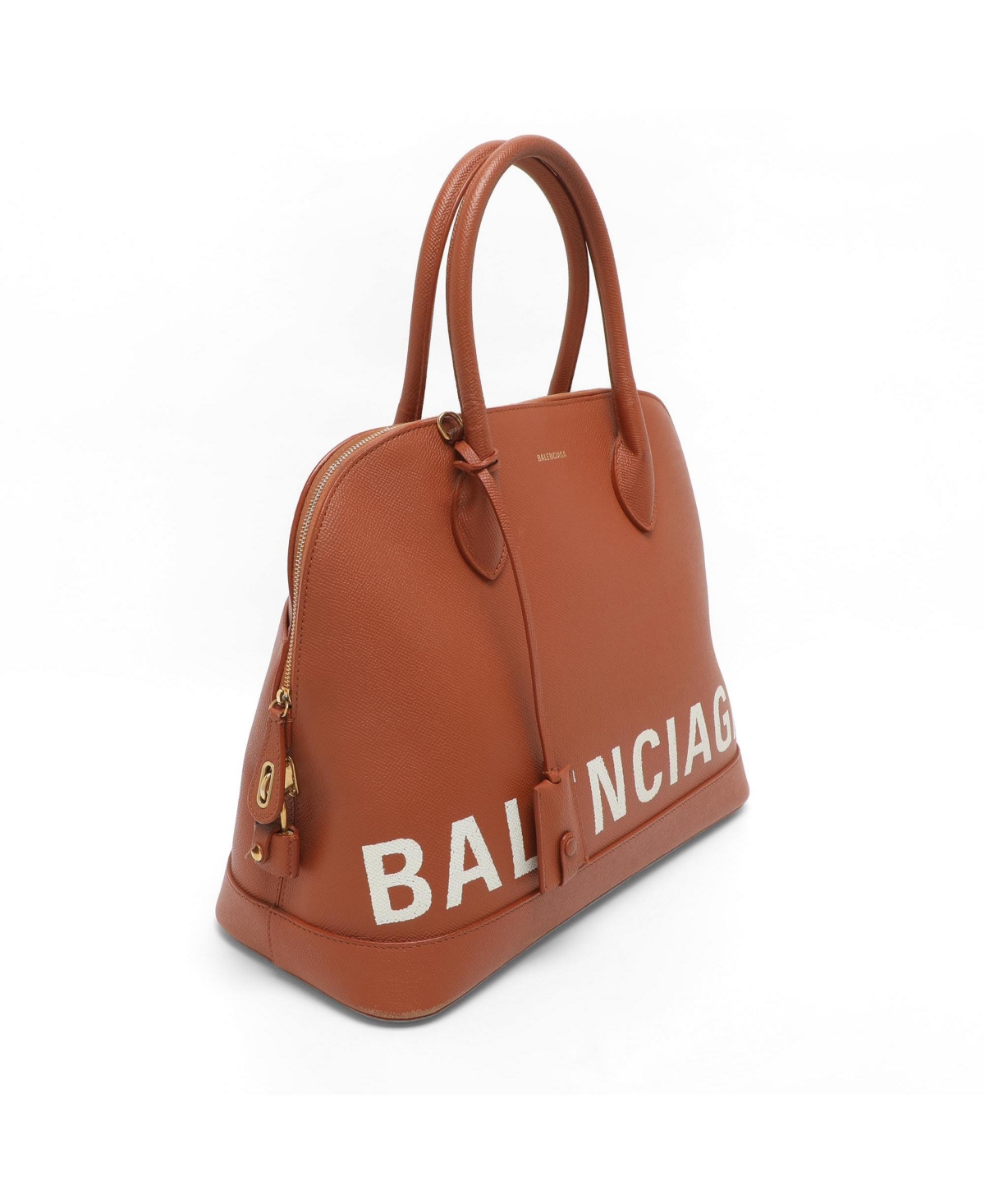 Pre-Owned Balenciaga Women's Ville Medium Logo Leather Top Handle Bag