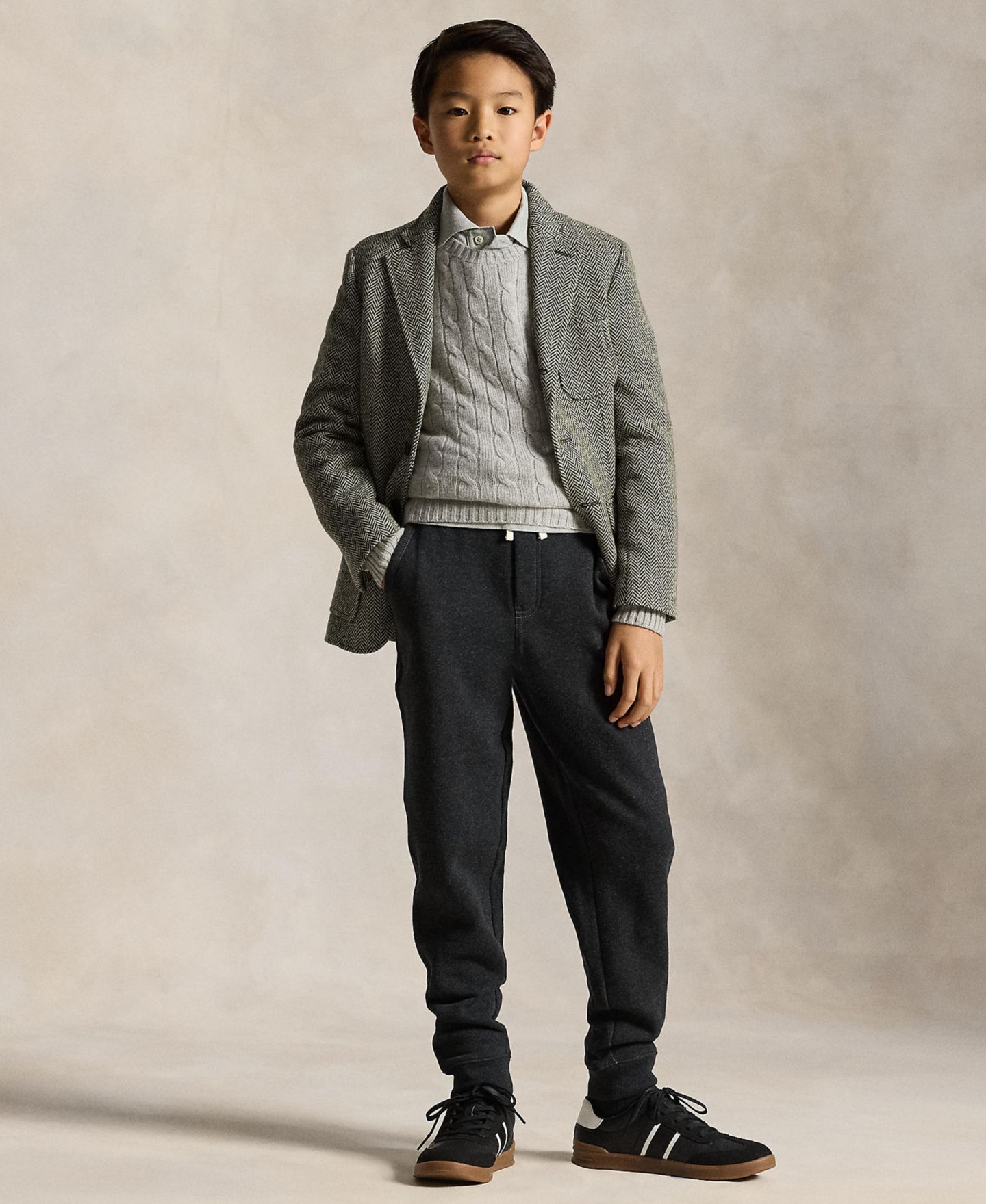Брюки Polo Ralph Lauren Cotton Fleece Drawstring Joggers для мальчиков, цвет: Меланжевый — фото 2