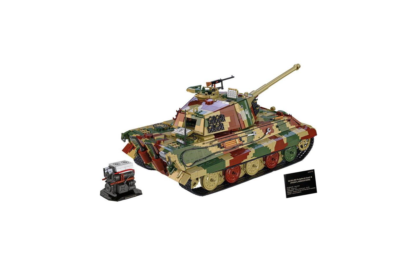 Детские майки COBI Historical Collection Wwii Tiger II Konigstiger Tank, 11170 Pieces — фото 6