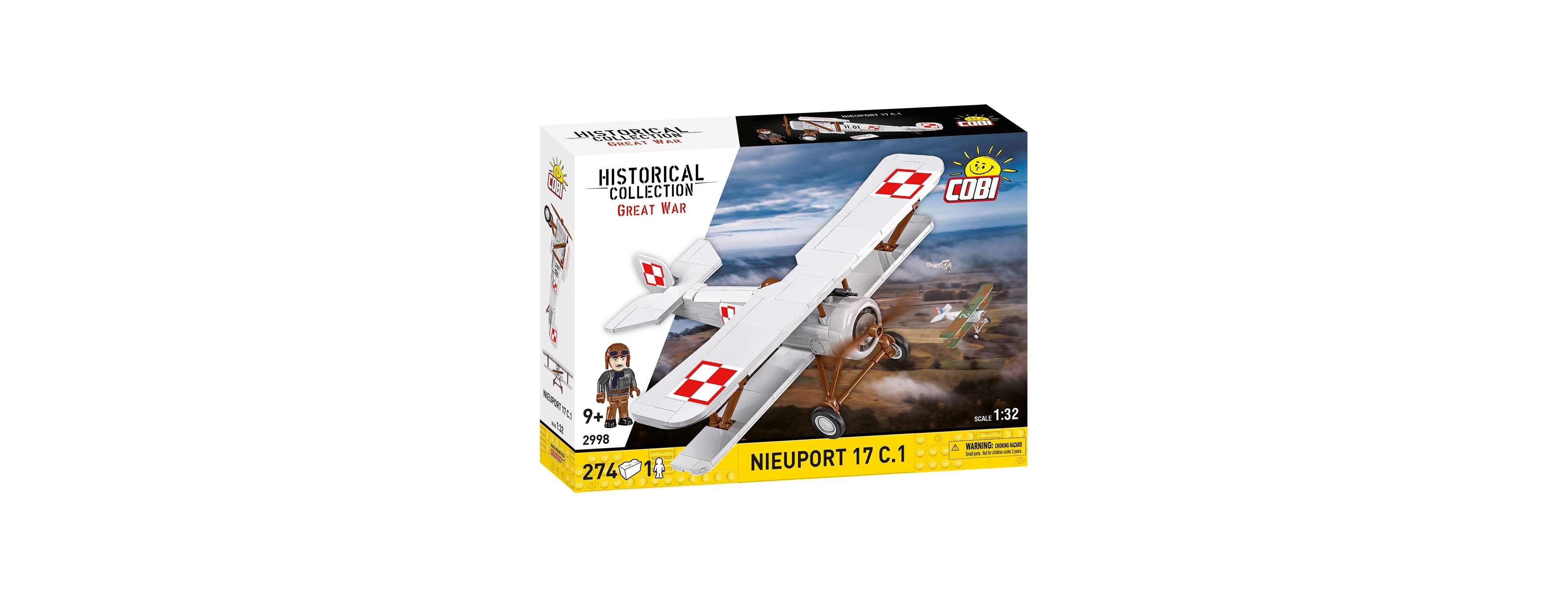 Cobi Historical Collection Great War Nieuport 17 C.1 274-Piece Building Set, Ages 9+
