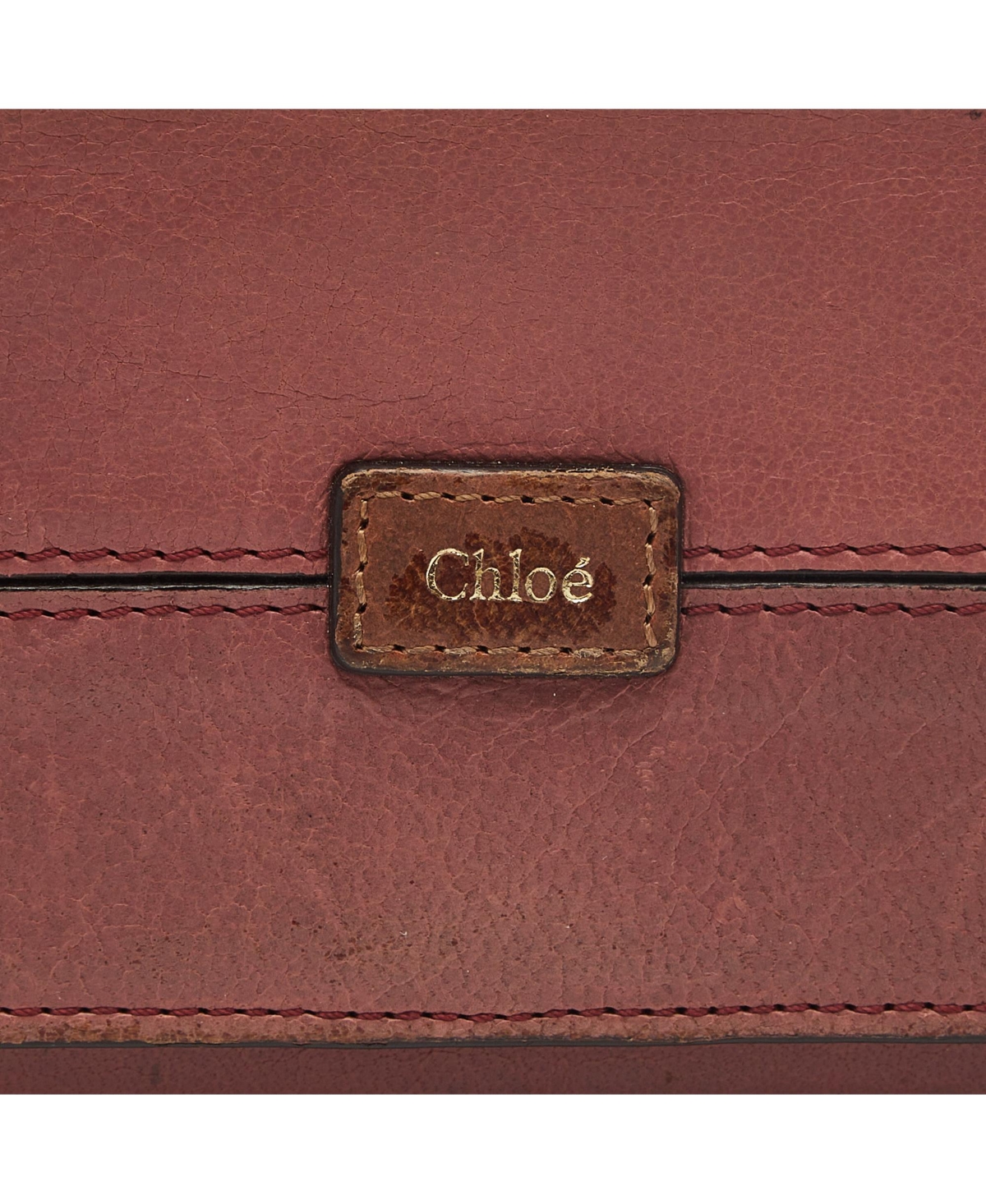 Pre-Owned Chloe Women's Logo Flap Leather Continental Wallet