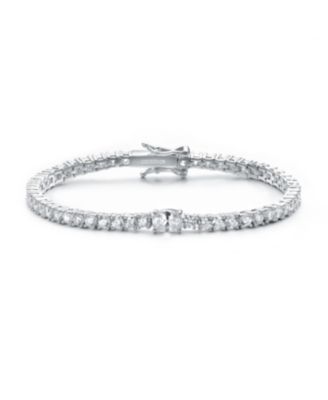 Modern Gold Plated Cubic Zirconia Tennis Bracelet