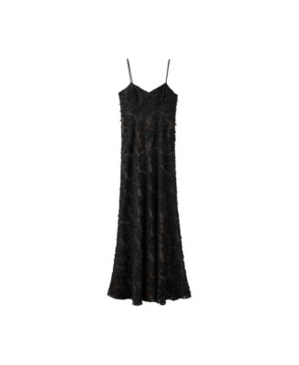 Women's Semi-Transparent Feather A-Line Dress