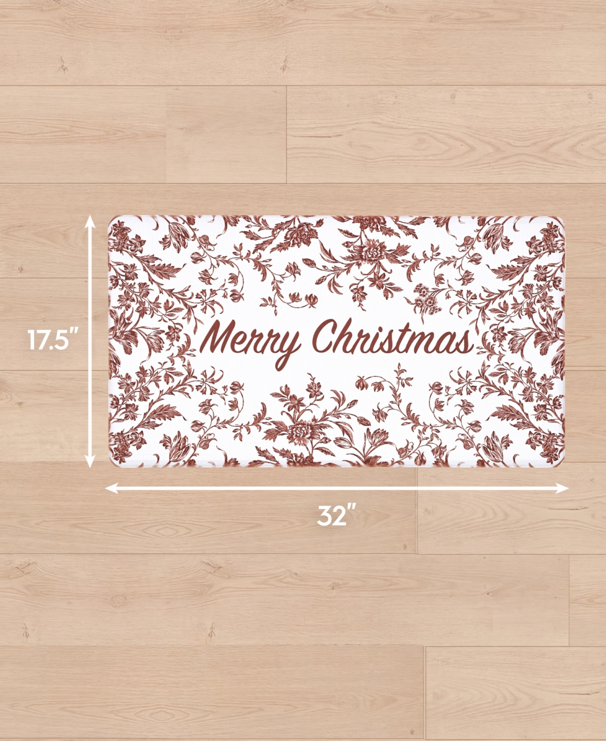 Laura Ashley Amberley Merry Christmas Non-Slip Kitchen Mat