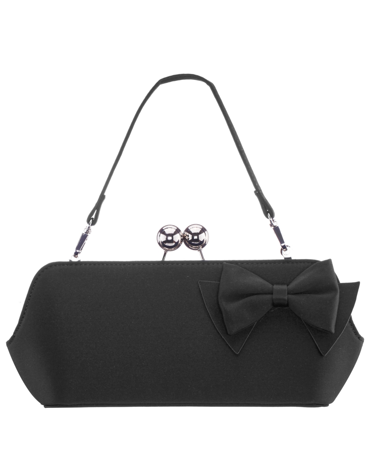 Nina Kenji Vintage Style Small Frame Handbag - Black