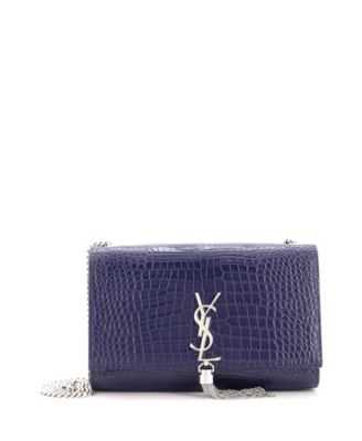 Medium Classic Monogram Tassel Crossbody Bag Embossed Leather