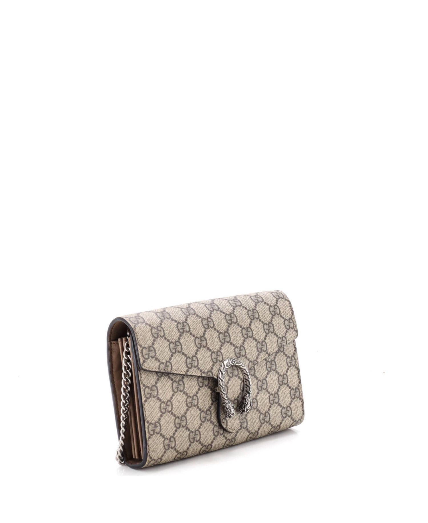 Small Dionysus Chain Wallet GG Coated Canvas