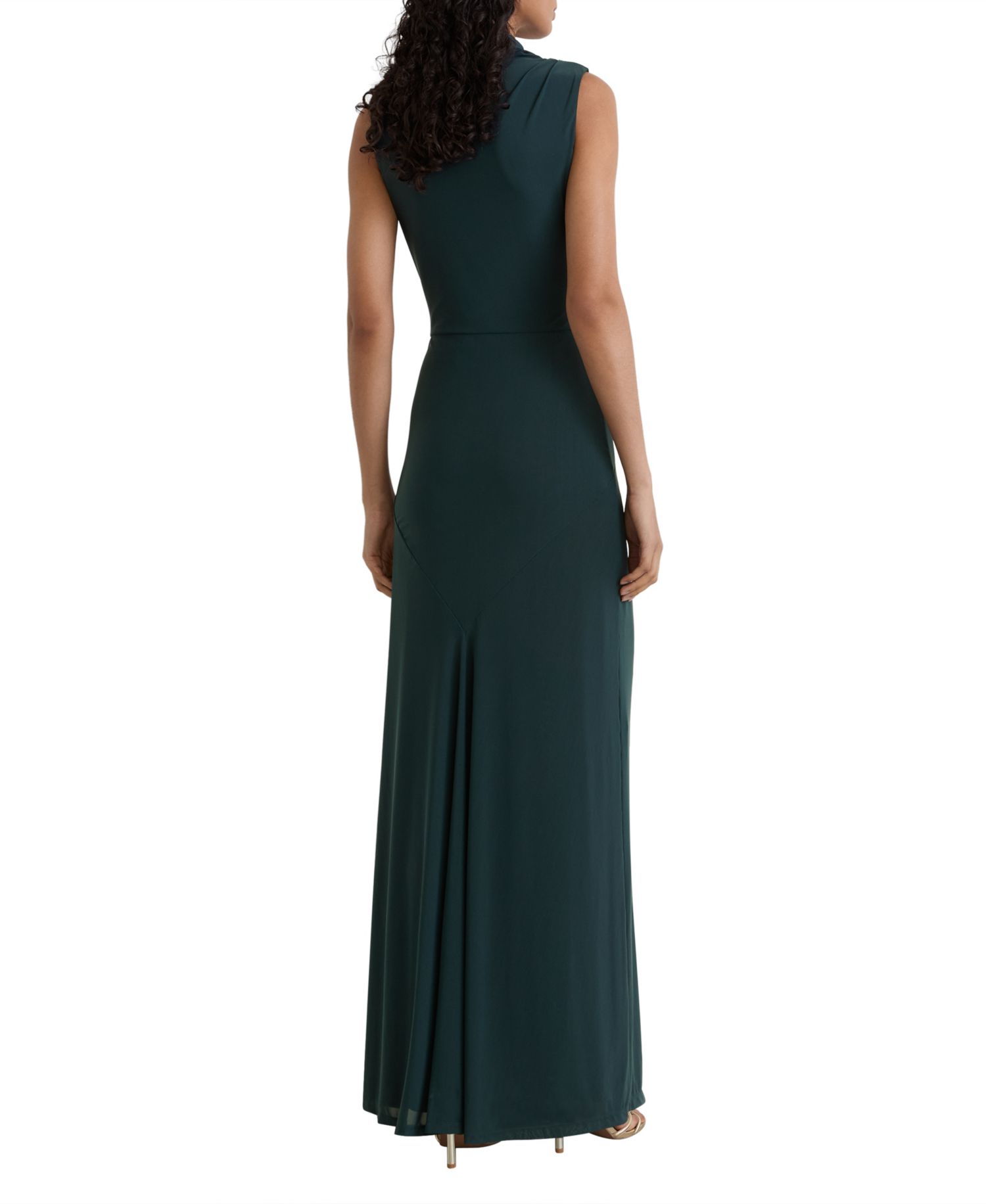 Women's Dylan High-Neck Draped-Detail Maxi Dress