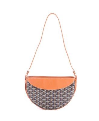 Hirondelle Shoulder Bag Coated Canvas and Leather