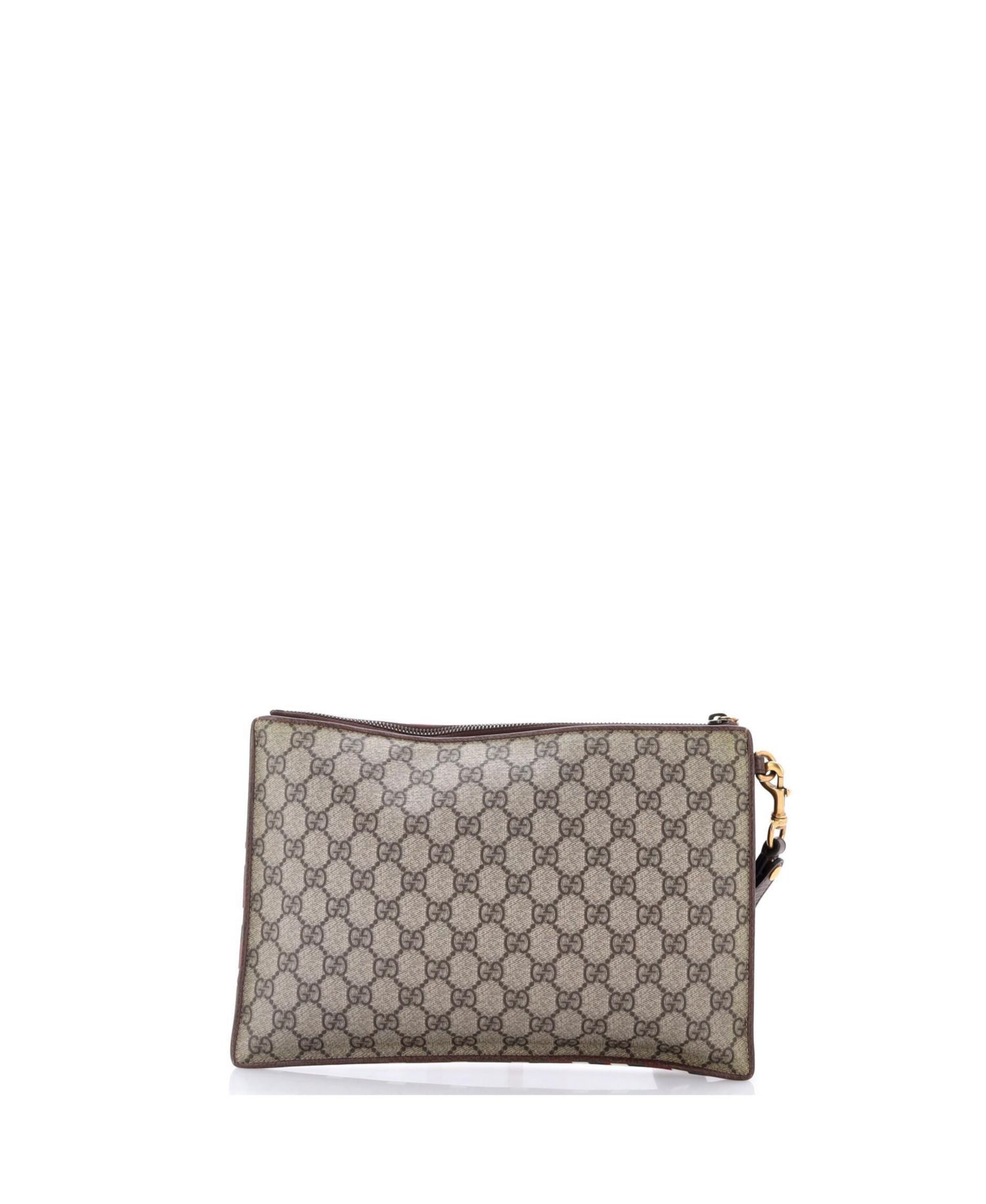 Courrier Pouch GG Coated Canvas with Applique