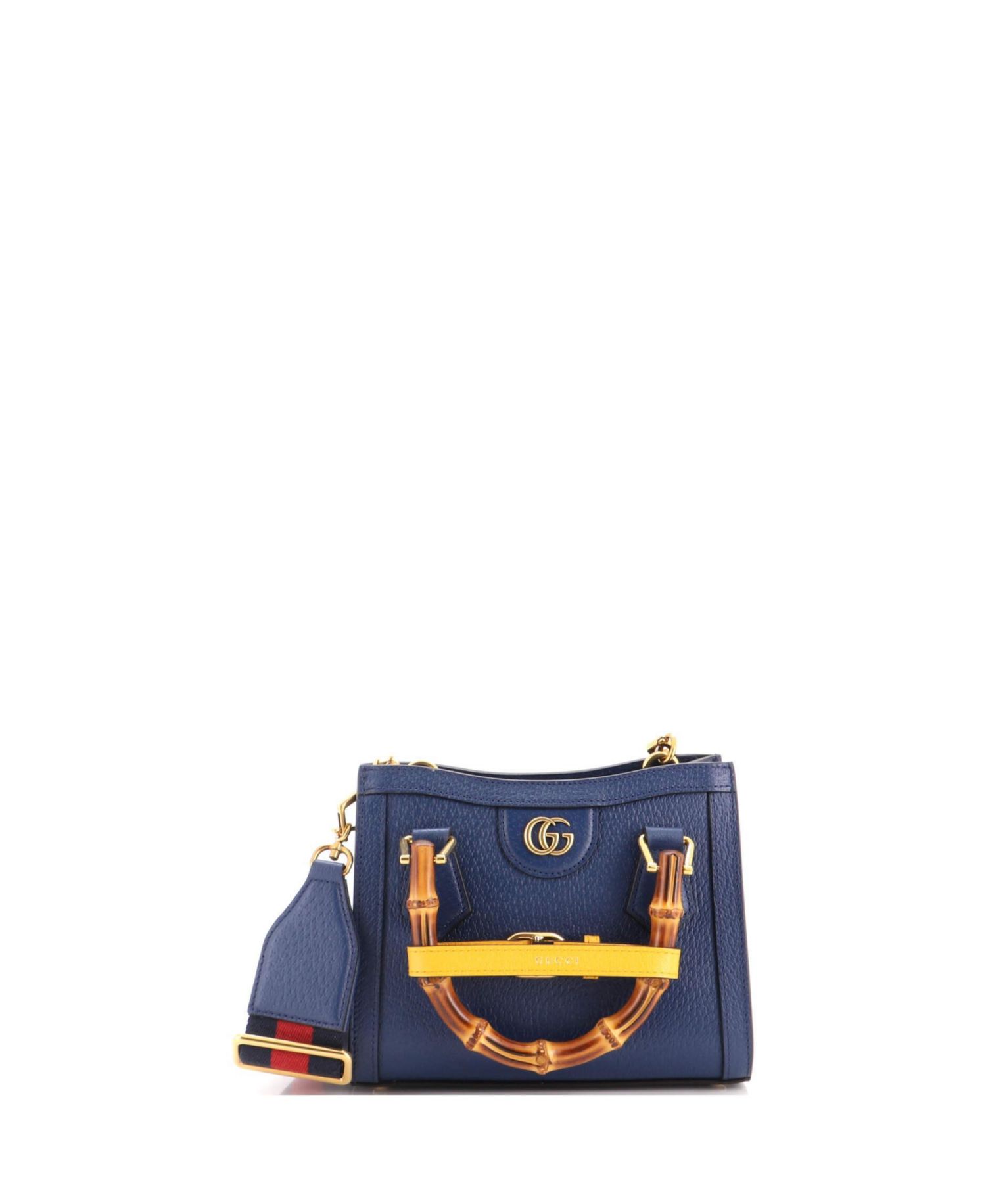 Mini Diana NM Bamboo Handle Tote Leather