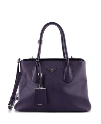 Small Turnlock Cuir Twin Tote Saffiano Leather
