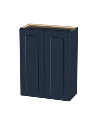 27W x 12D x 36H Solid Wood Shaker Wall Cabinet 2 Adjustable Shelves RTA for Kitchen Bath Laundry Garage