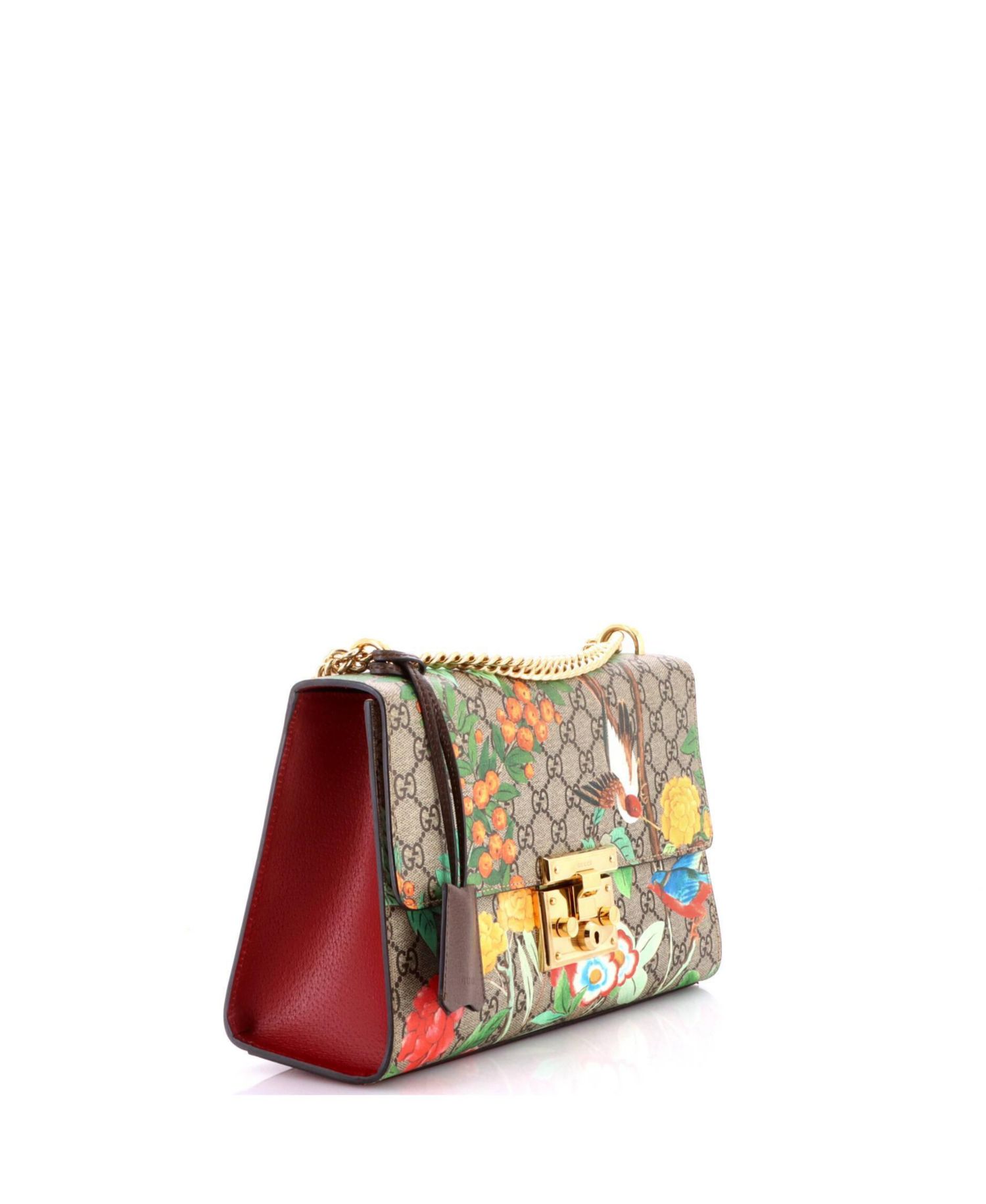 Medium Padlock Shoulder Bag Tian Print GG Coated Canvas