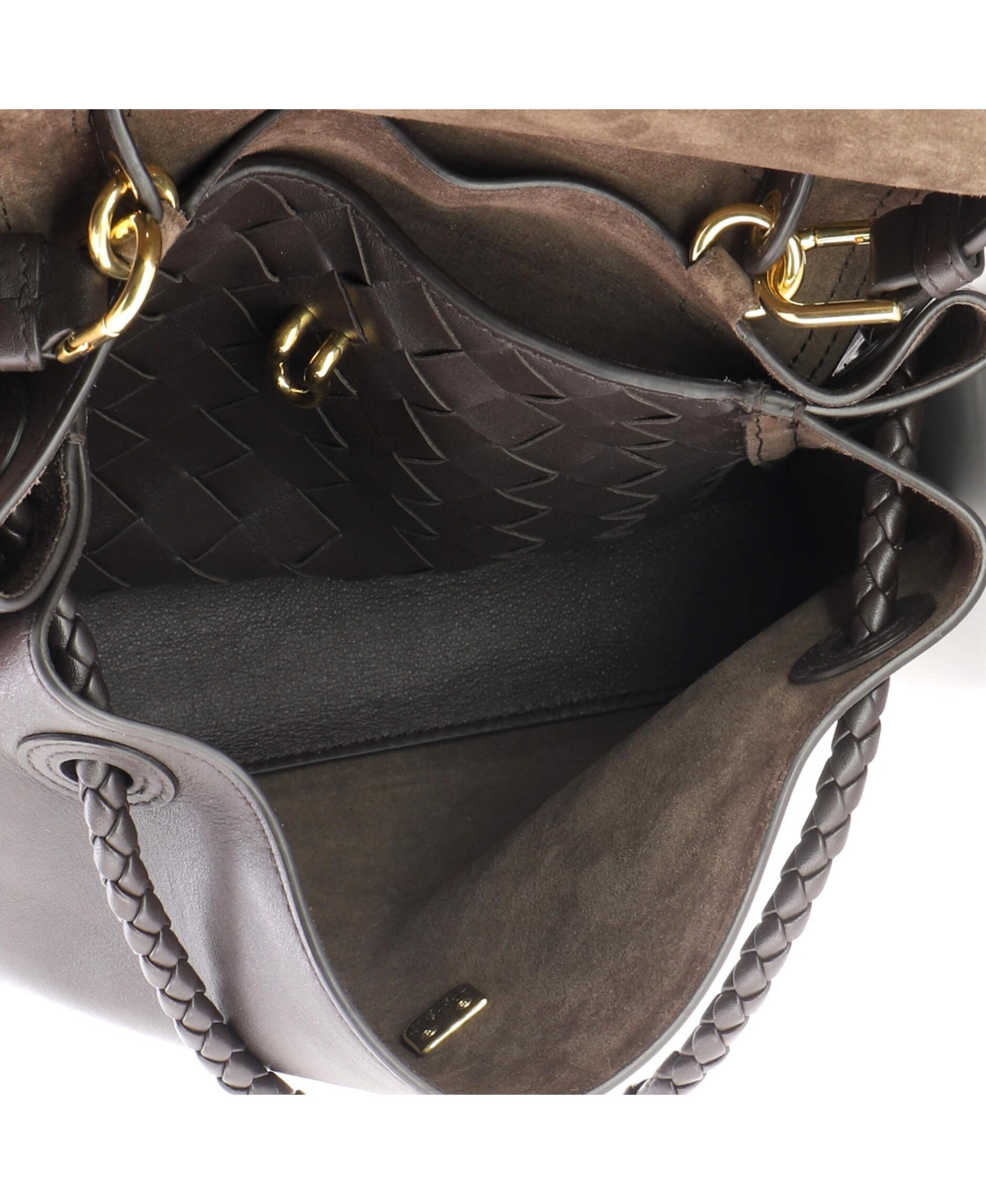 Pre-Owned Bottega Veneta Ciao Ciao Top Handle Bag Leather with Intrecciato Detail