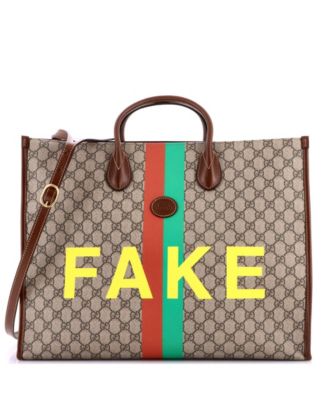 Large Fake/Not Convertible Open Tote Printed GG Coated Canvas