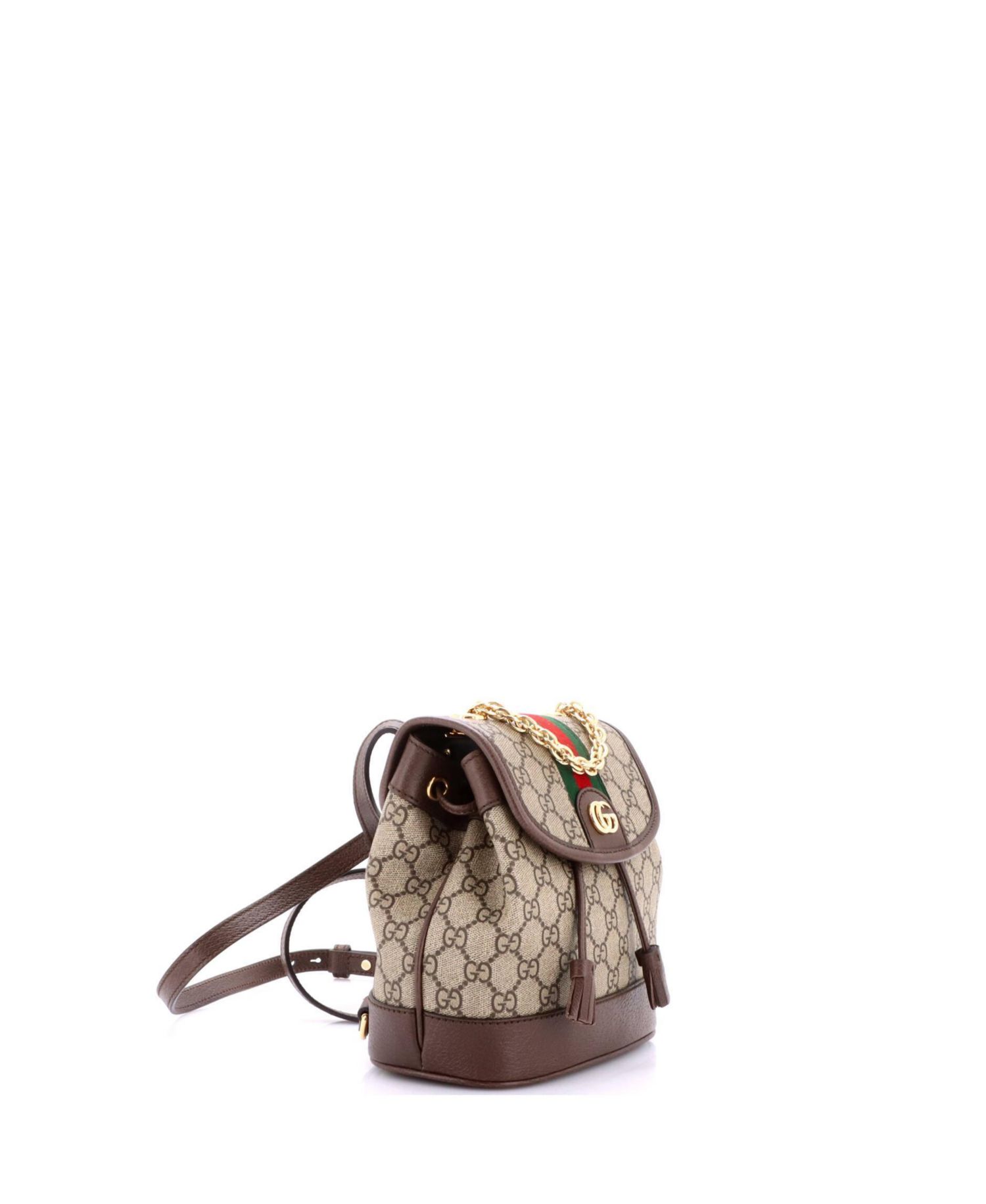 Mini Ophidia Flap Backpack GG Coated Canvas