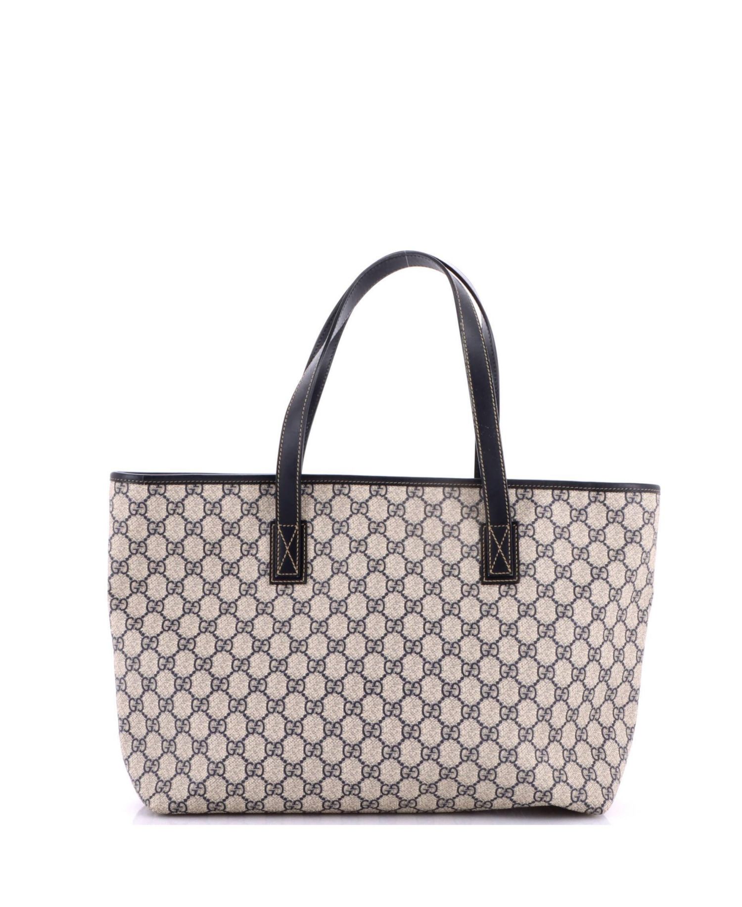 Medium Plus Tote GG Coated Canvas with Leather