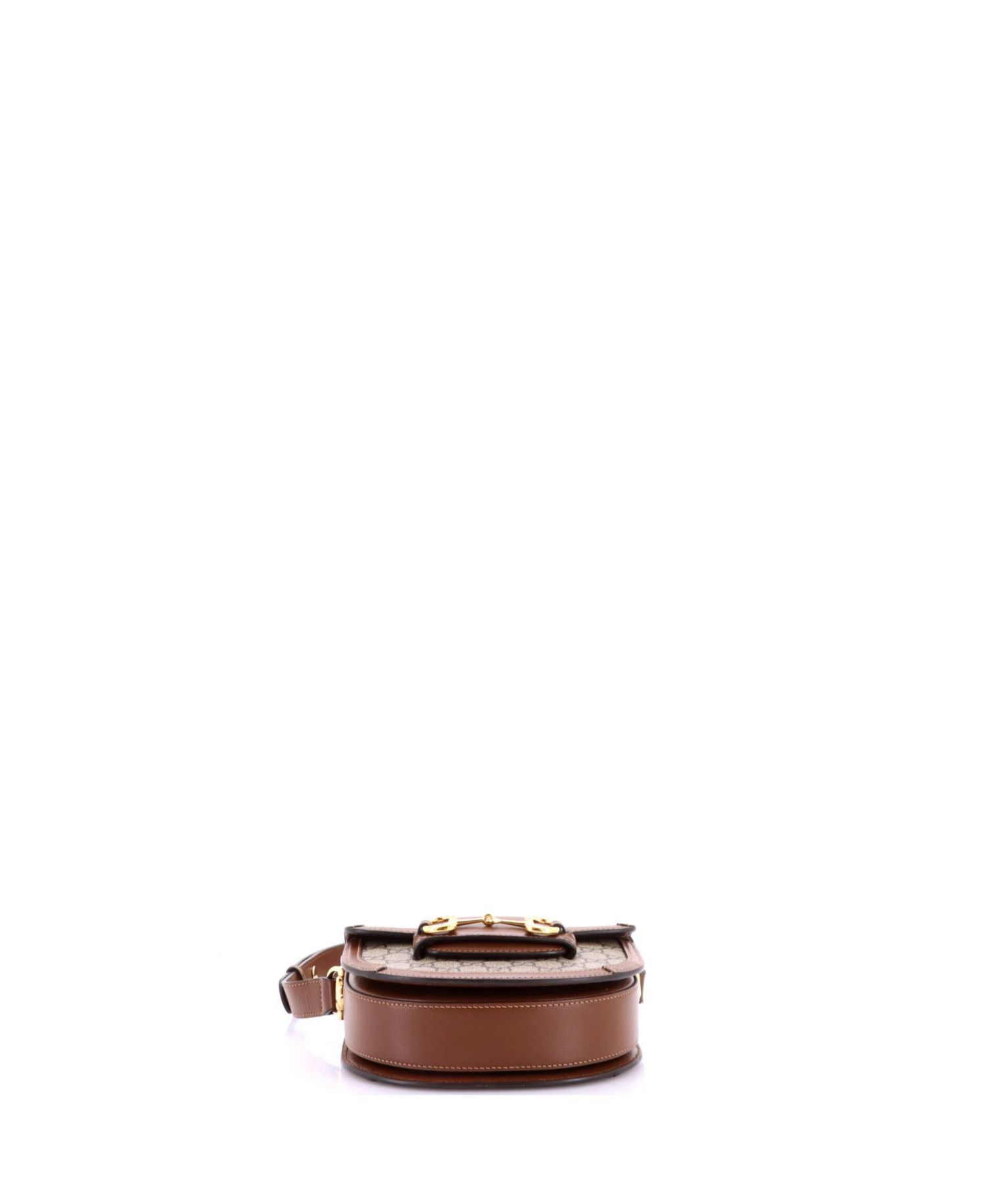 Mini Horsebit 1955 Rounded Shoulder Bag GG Coated Canvas and Leather