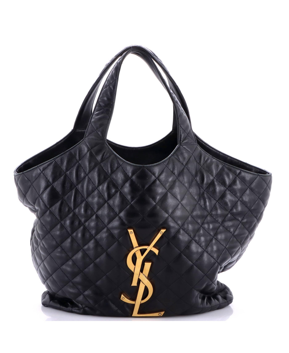 Pre-Owned Saint Laurent Maxi Icare Shopping Tote Quilted Leather