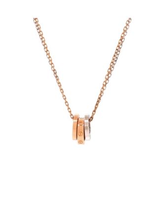 Love 3 Ring Pendant Necklace