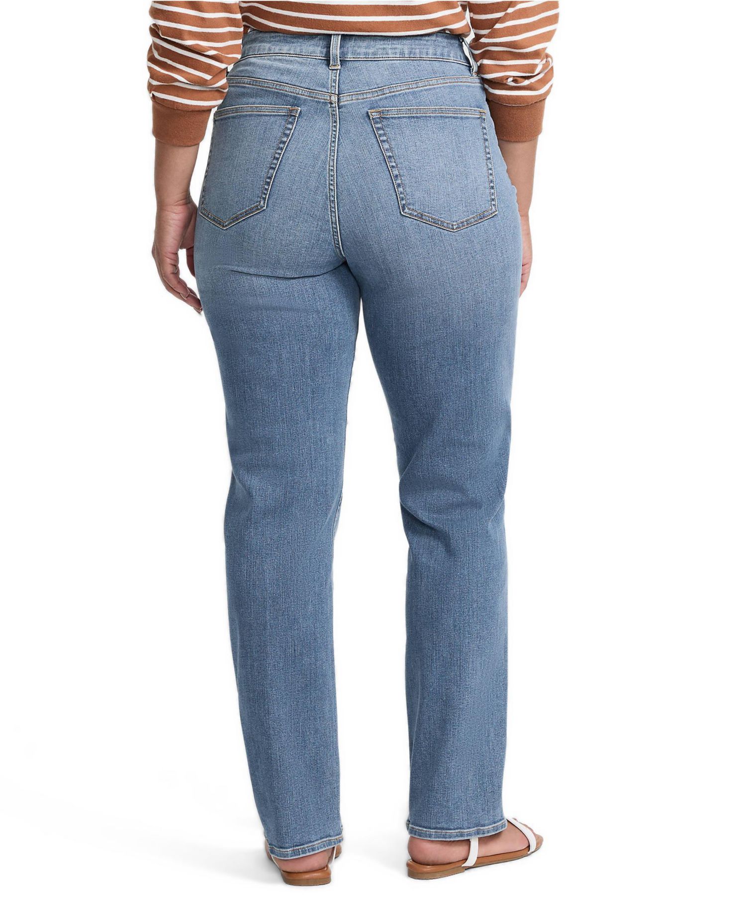 Women's High-Rise Straight-Leg Curvy Jeans