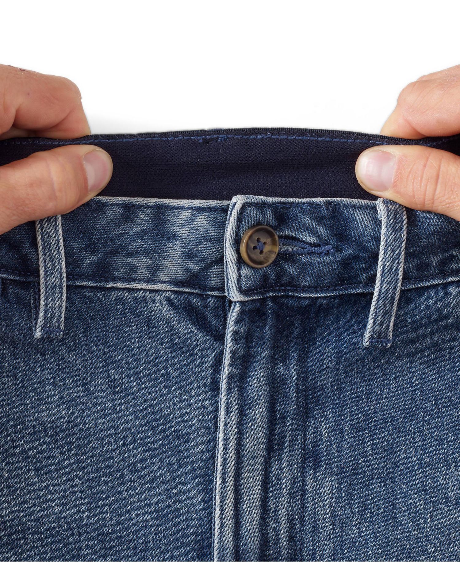 Men's Stretch Comfort Waist Classic Straight-Fit Denim Trouser