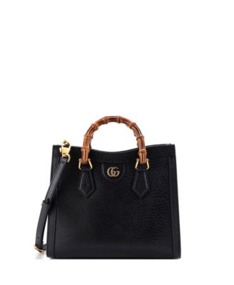 Small Diana NM Bamboo Handle Tote Leather