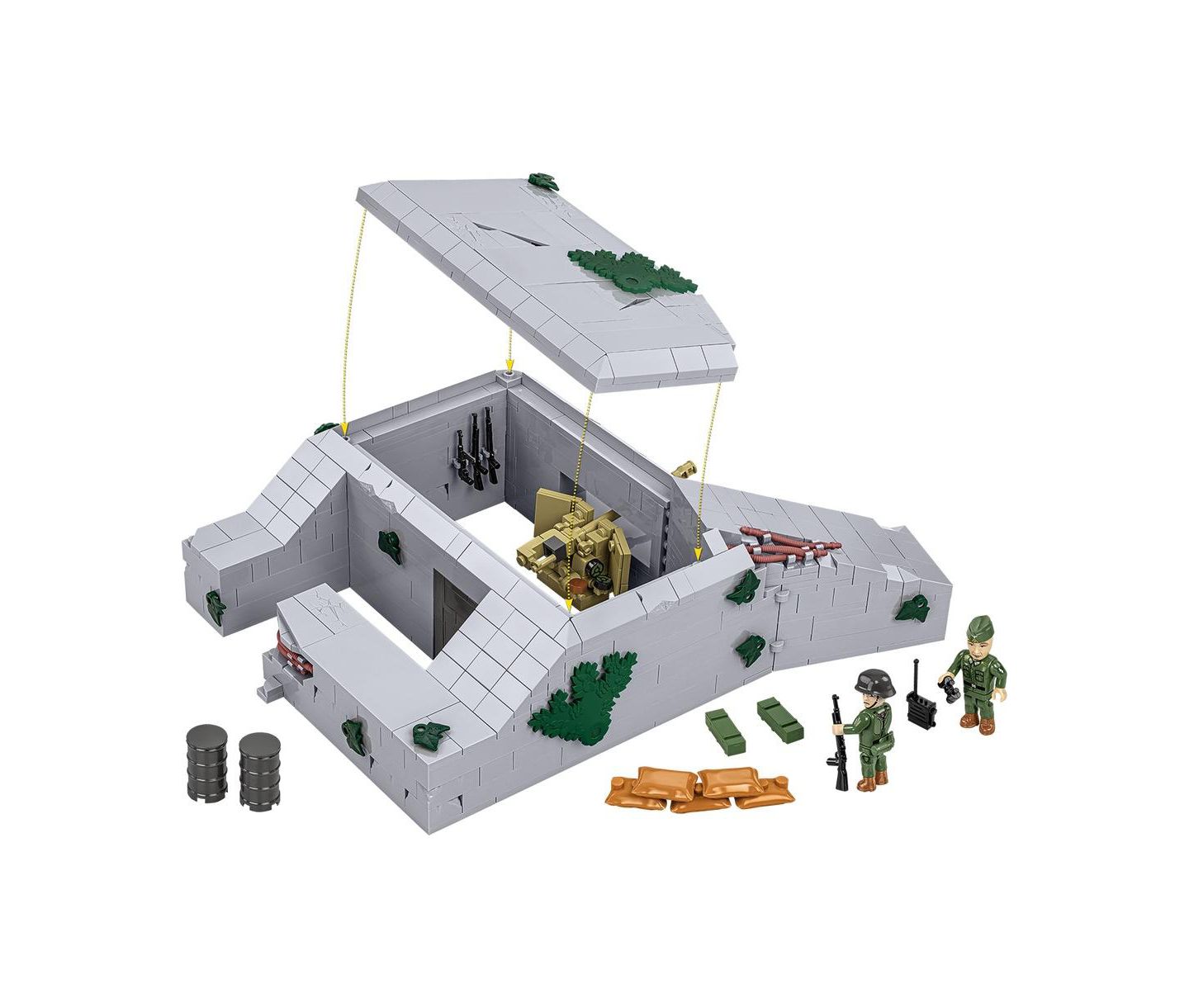 Детский конструктор COBI Wwii Regelbau 667 German Bunker 642-Piece Building Set, Ages 9+ — фото 4
