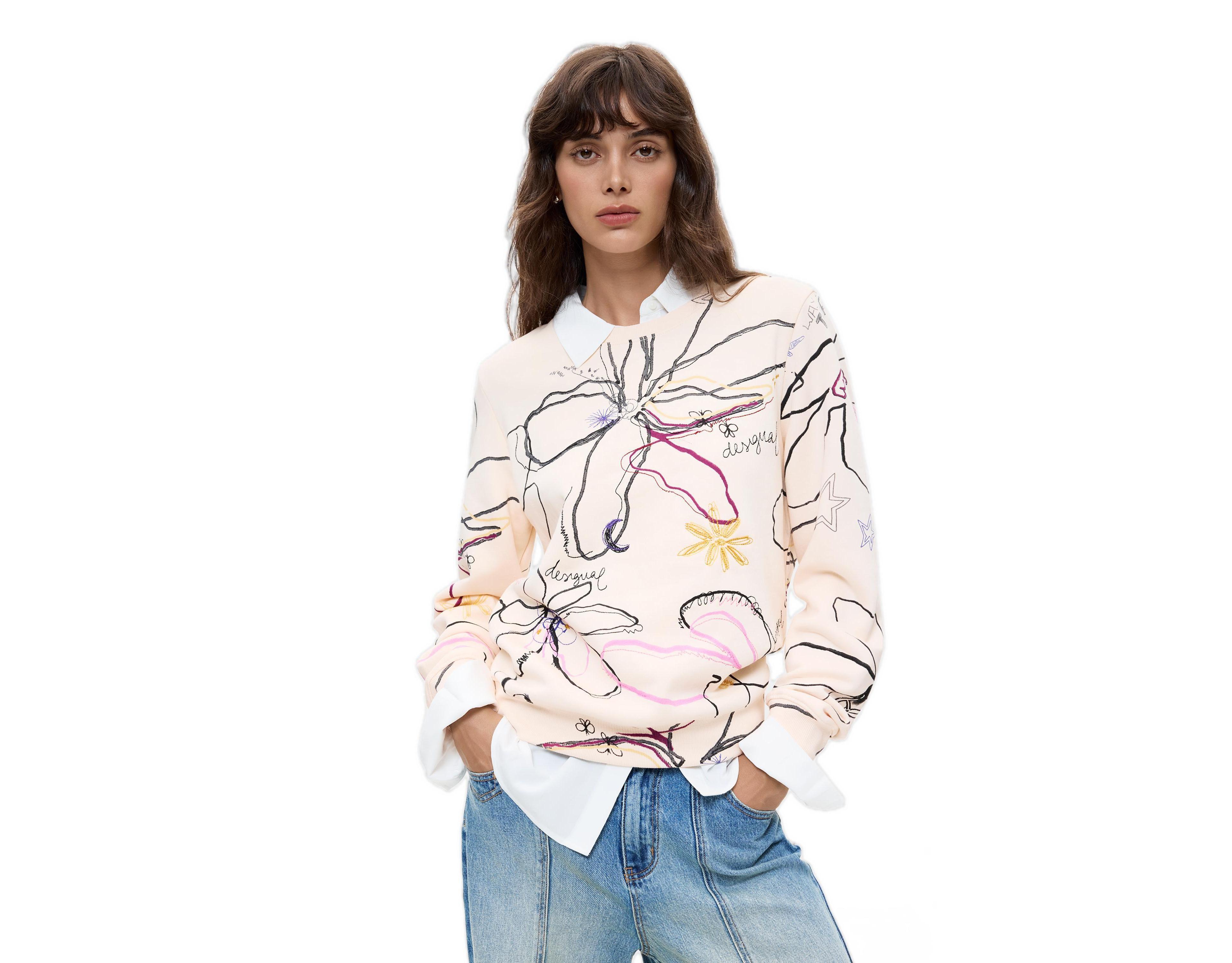 Desigual Women's Floral print sweatshirt