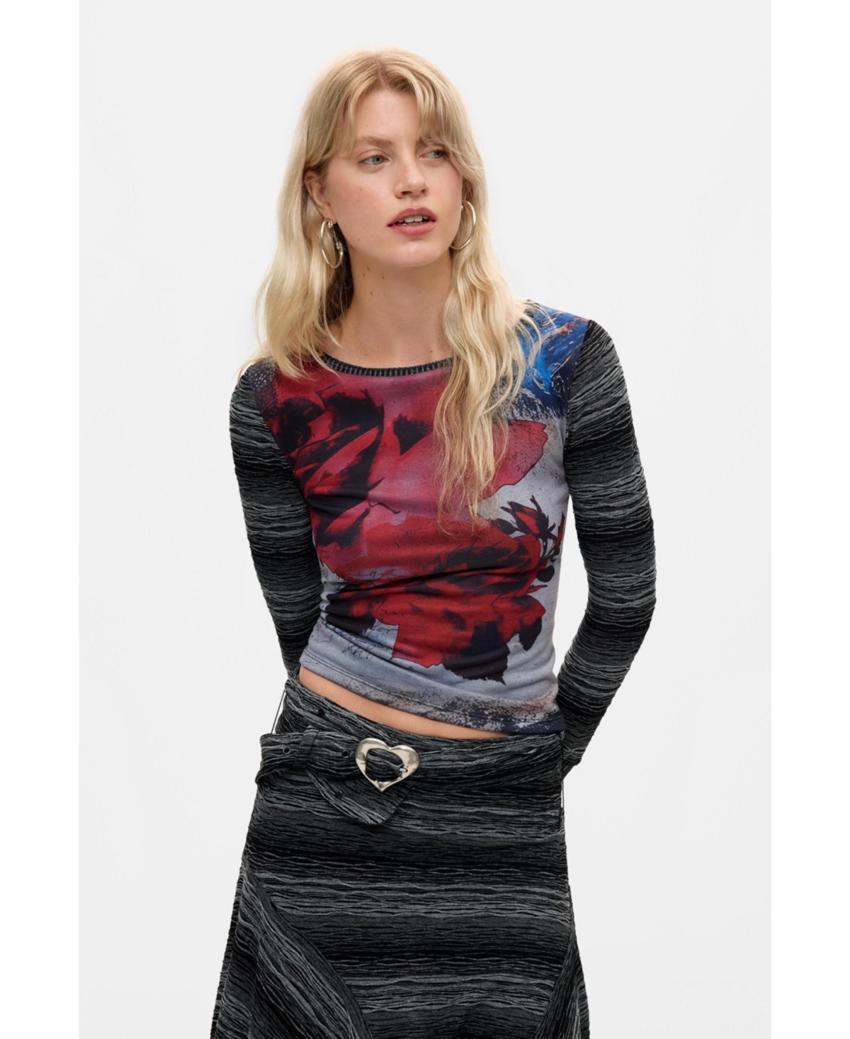 Desigual Women's Asymmetric Knit Skirt