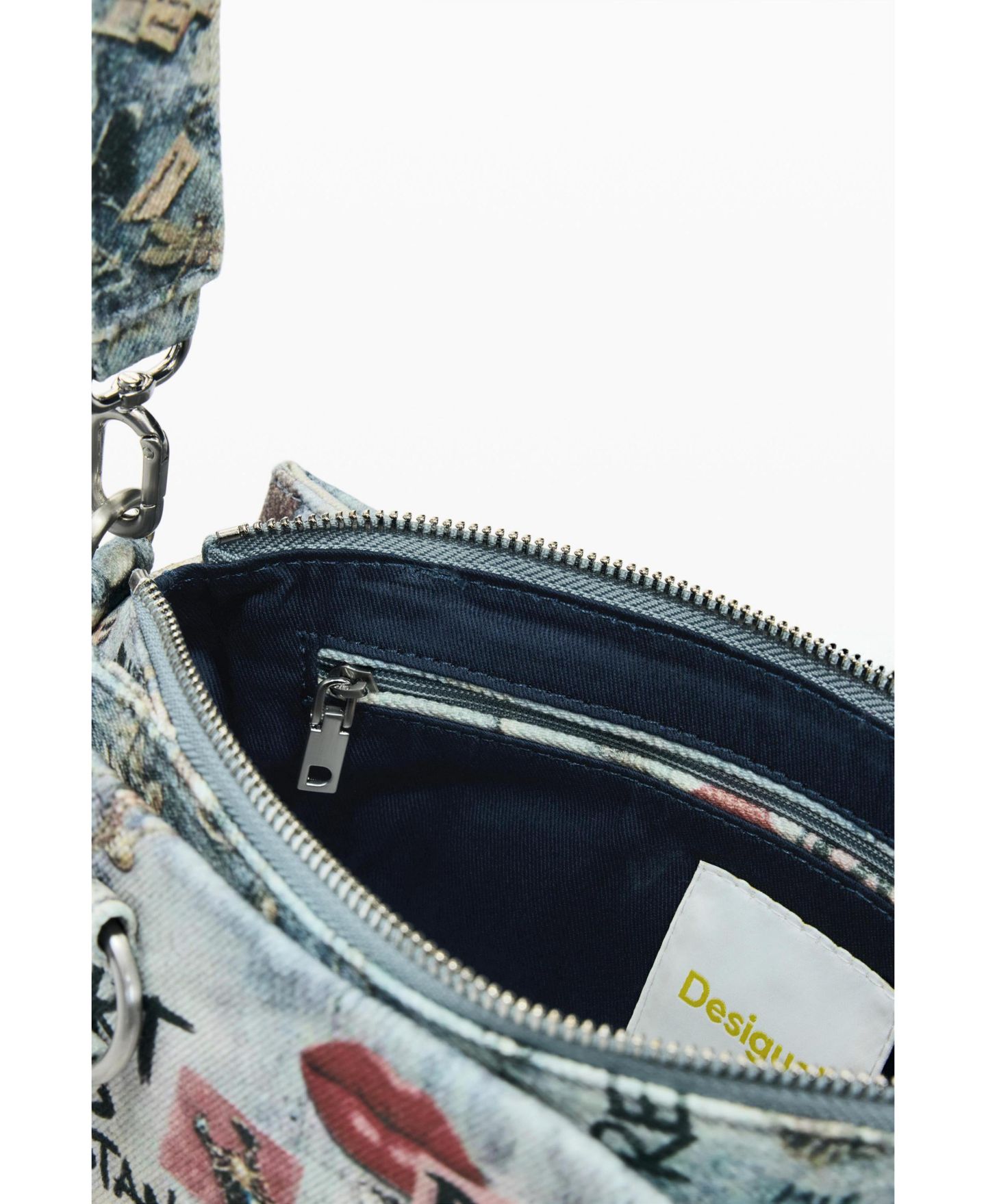 Женская сумка Desigual Medium printed, цвет: Средний синий — фото 5