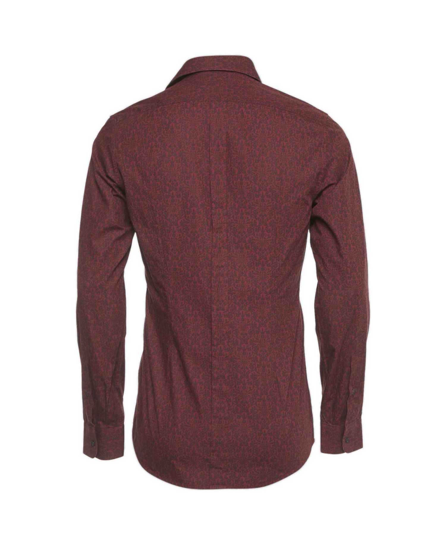 Dolce & Gabbana Men's Long-Sleeve Slim-Fit Metallic Gold Accents Button-Down Shirt
