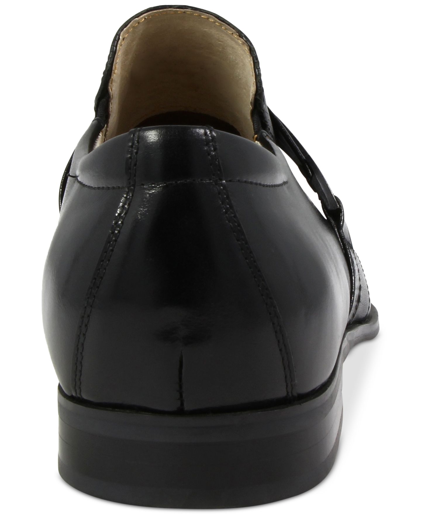 Мужские туфли Stacy Adams Beau Bit Perforated Leather Loafer, цвет: Чёрный — фото 4