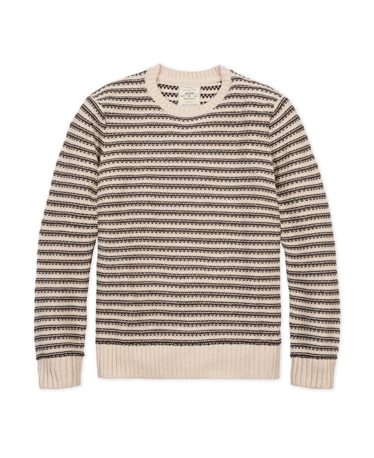 Hope & Henry Men's Organic Cotton Stripe Sweater