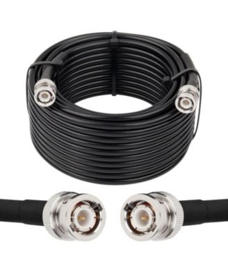 Low Loss BNC Coaxial Cable 50 Ohm Solid Copper Shielded Extension for Radio Antennas