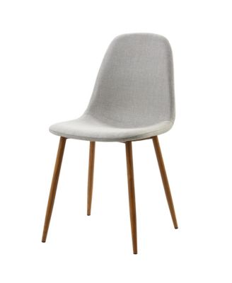 Minimalista Dining Chair with Wood Grain Metal Legs