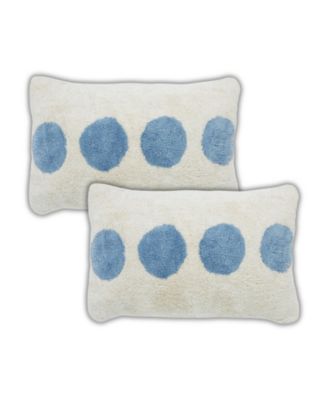 Zephyr Polka Dot Throw Pillow Covers, 14"x 24", Set of 2