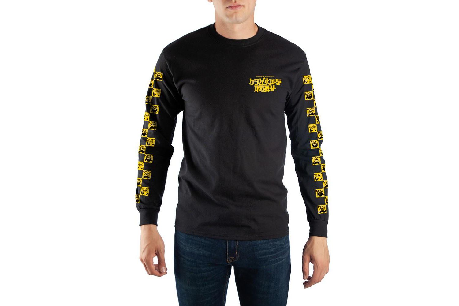 Men's Graphic-Print Long-Sleeve Cotton T-Shirt