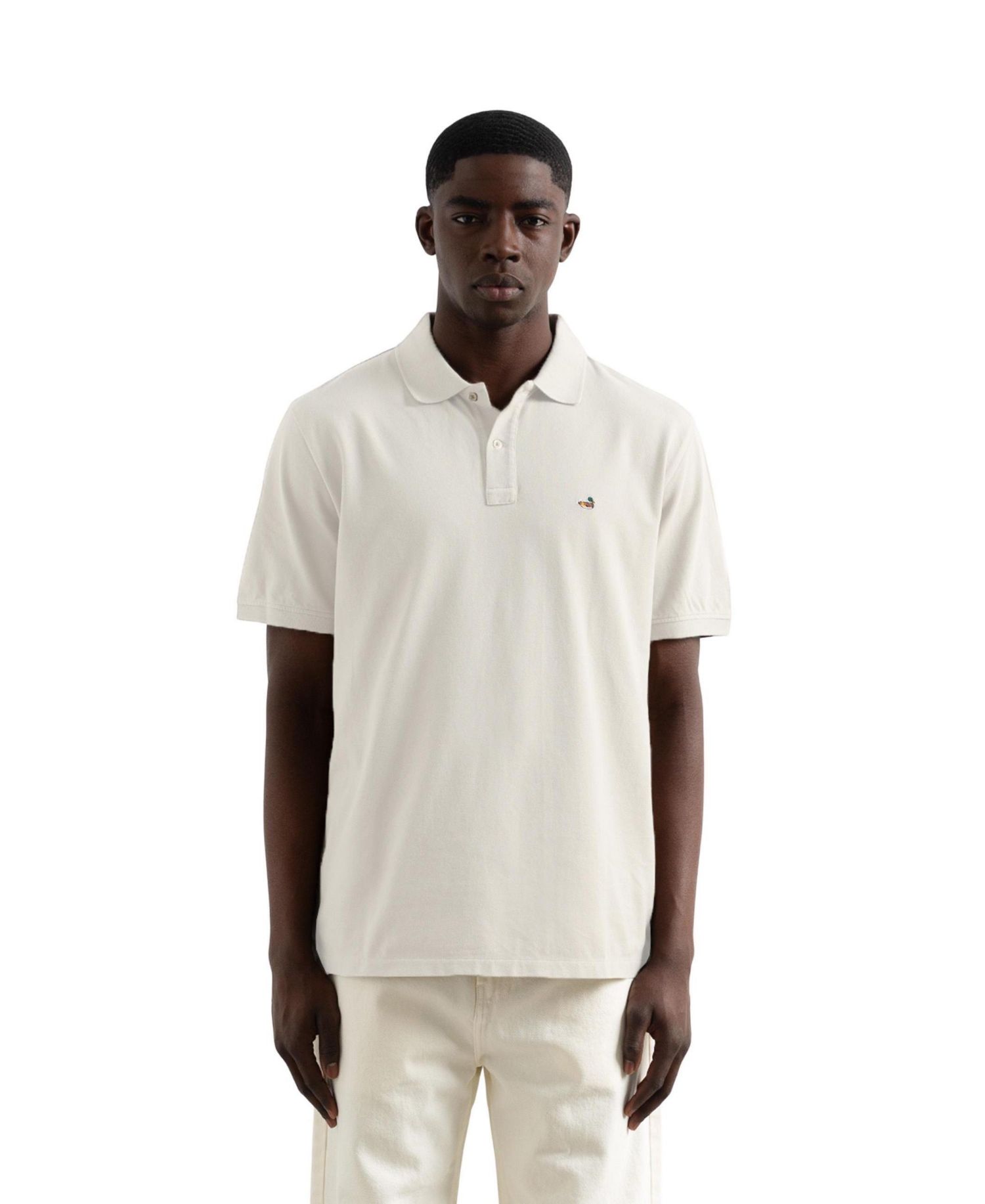 Men's Duck Logo Cotton Pique Polo Shirt