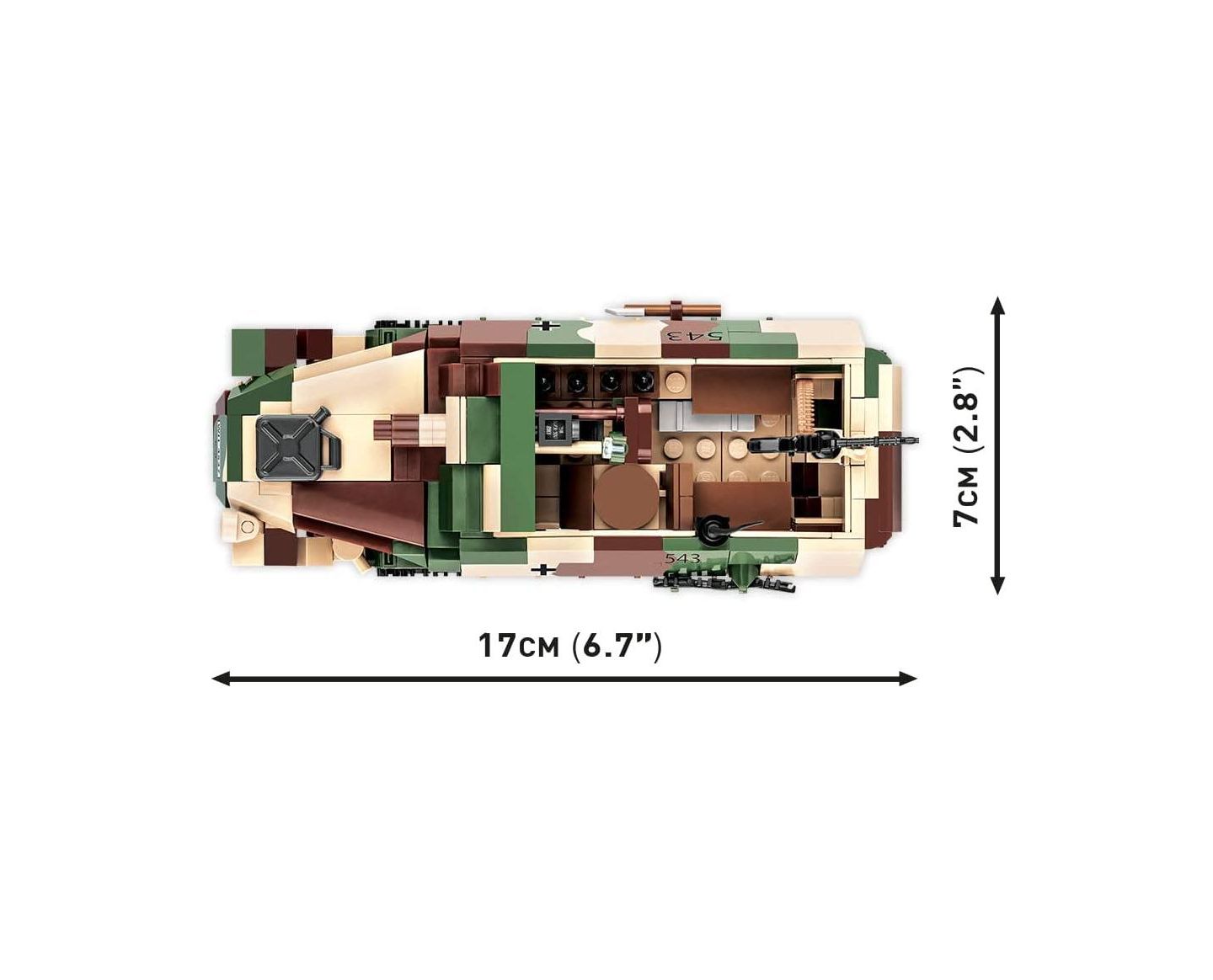 Детский конструктор COBI Historical Collection Wwii Sd.KFZ. 251/9 Stummel 485-Piece Vehicle Building Set, Ages 8+ — фото 4