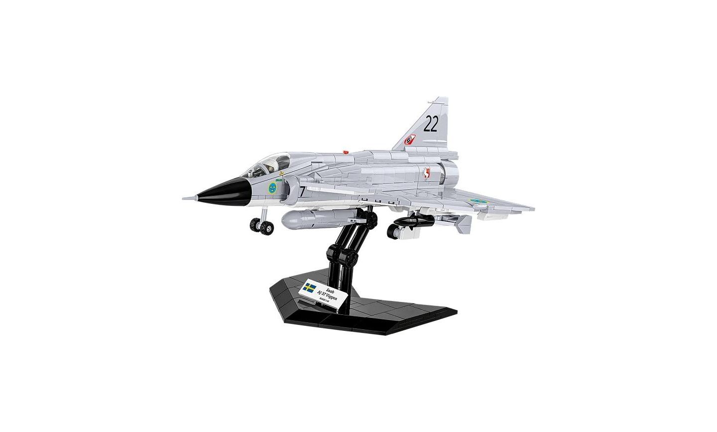Детский конструктор COBI Armed Forces Saab JA 37 Viggen 1:48 Scale 881-Piece Building Set, Ages 9+ — фото 4