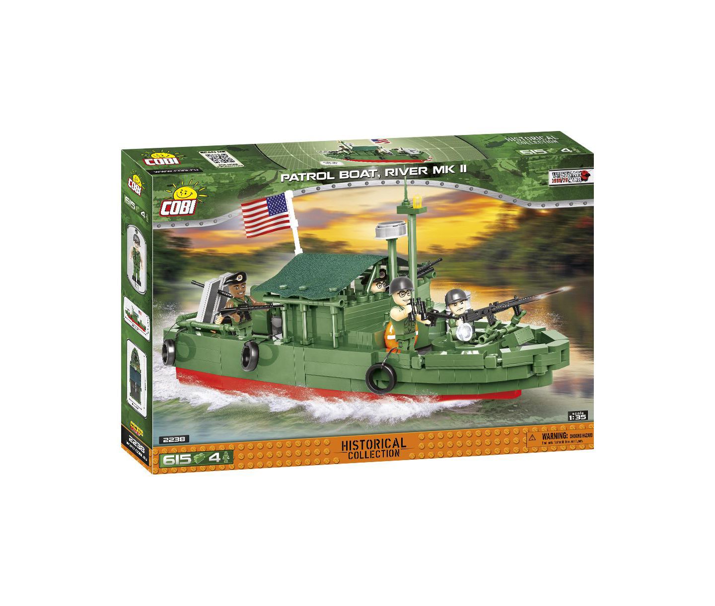 Детский конструктор COBI Historical Collection Patrol Boat, River MK II 1:35 Scale 615-Piece Building Set, Ages 8+ — фото 1