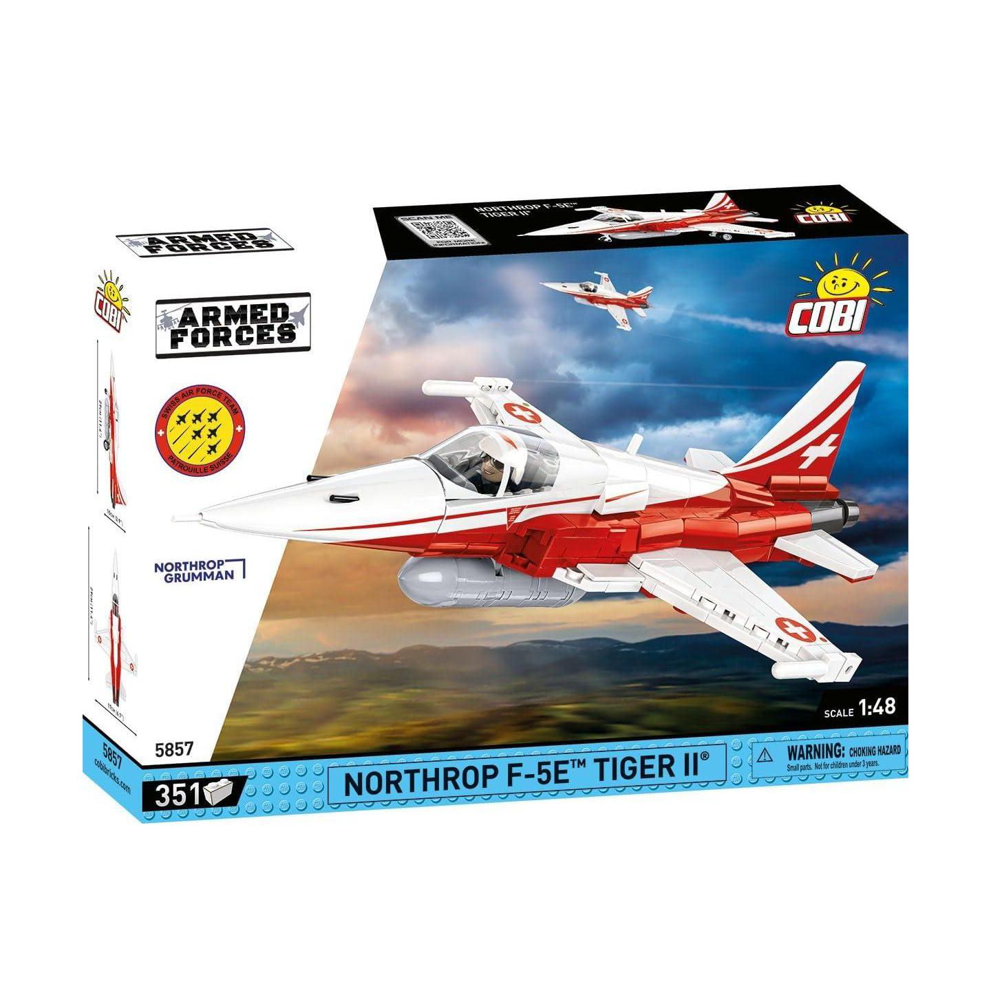 Детский конструктор COBI Swiss Air Force Team Patrouille Suisse Northrop F-5E Tiger II 351-Piece Building Set, Ages 6+ — фото 1