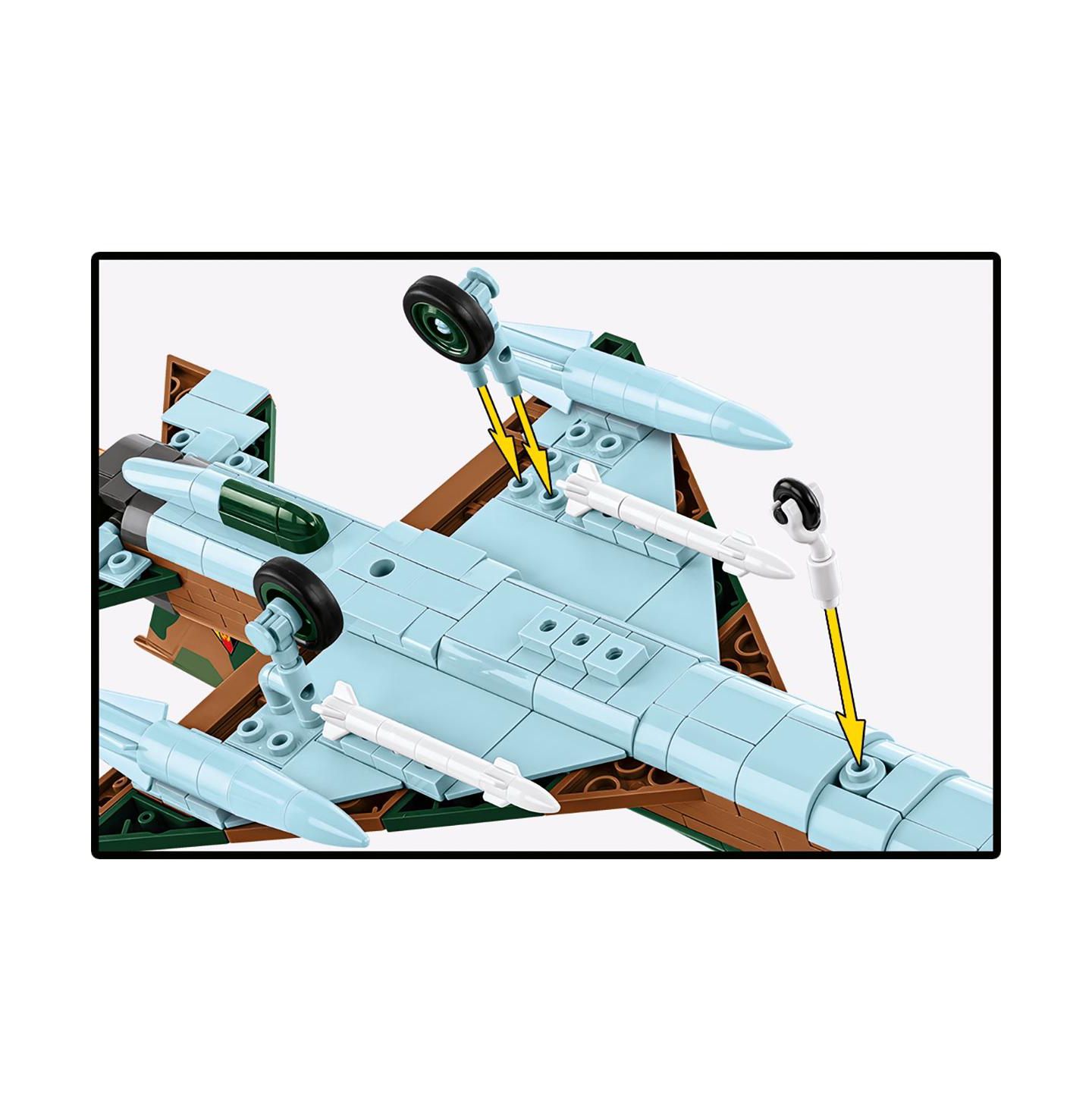 Детский конструктор COBI Armed Forces MiG-21 (GDR/Czechoslovakia) Fighter Jet 396-Piece Building Set, Ages 8+ — фото 4
