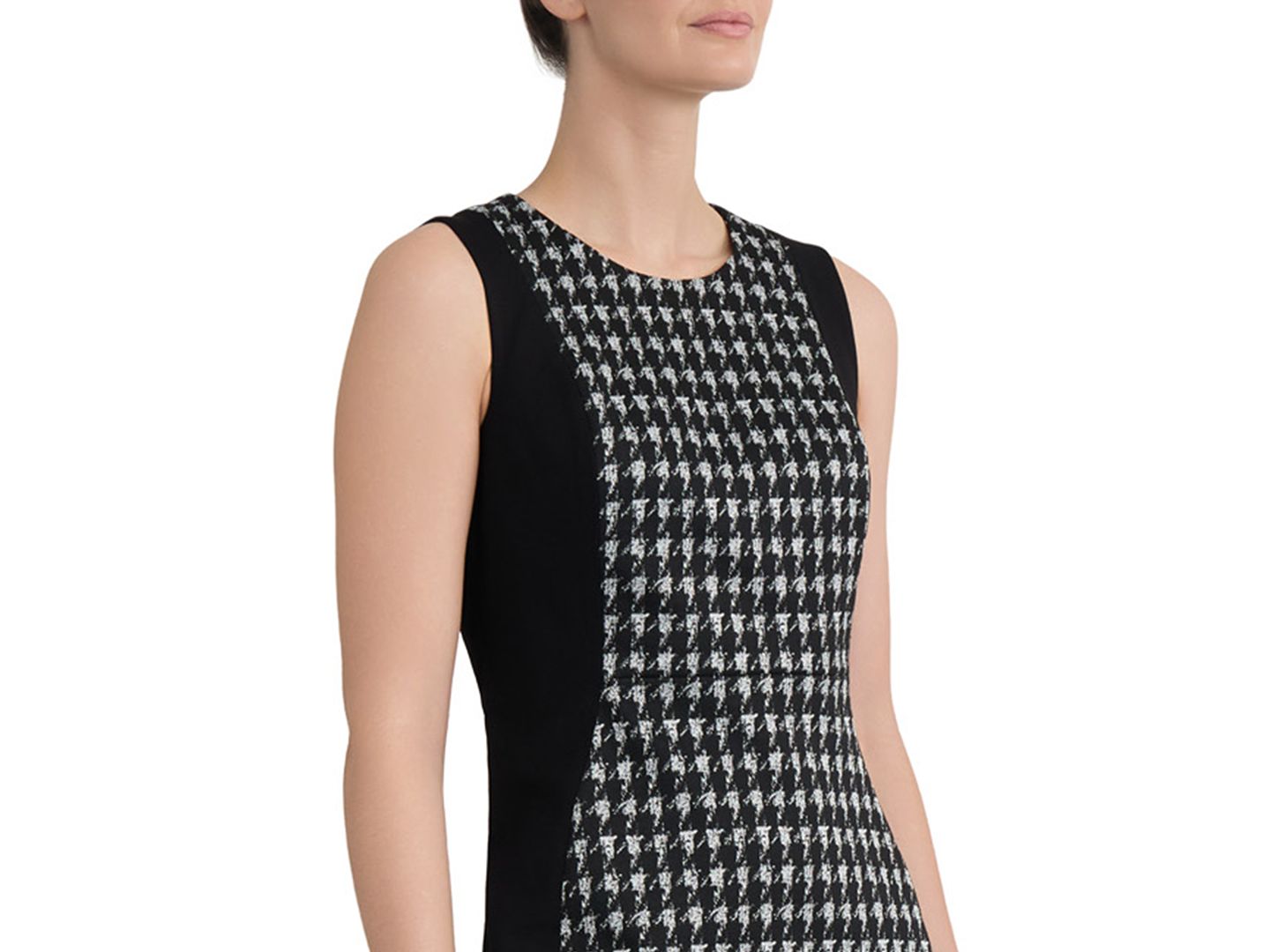 Женское платье Kasper Houndstooth Princess Seam Sheath, цвет: Чёрный разноцветный — фото 6