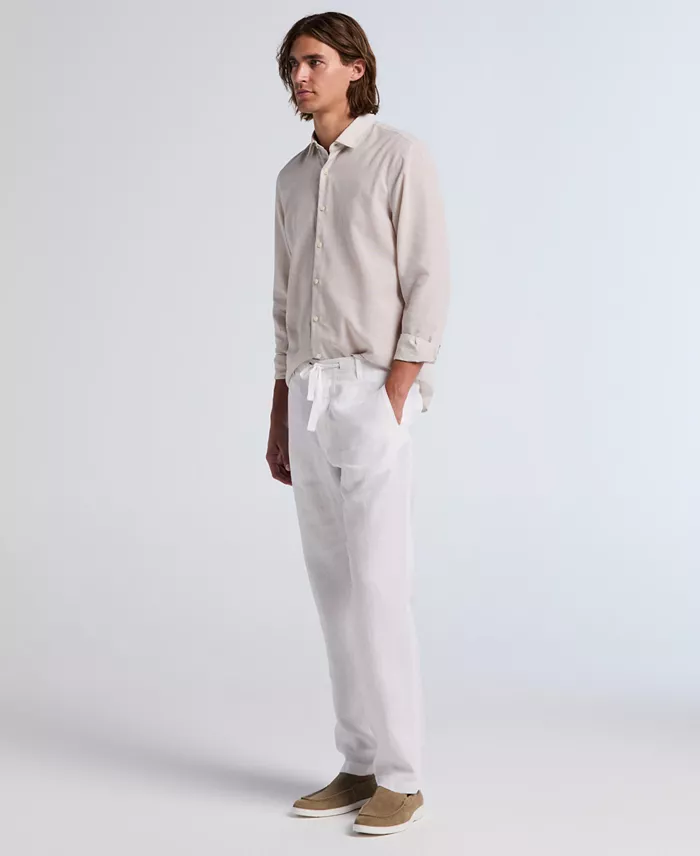 Men's Regular-Fit 100% Linen Drawstring Pants - thumbnail 2